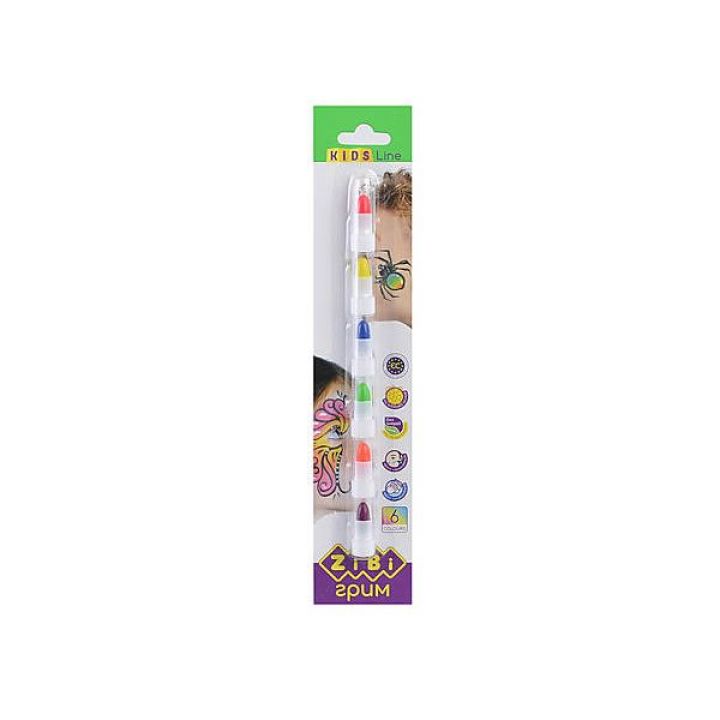 Карандаши для грима лица и тела ZiBi Kids Line неон 6 цветов (ZB.6571)