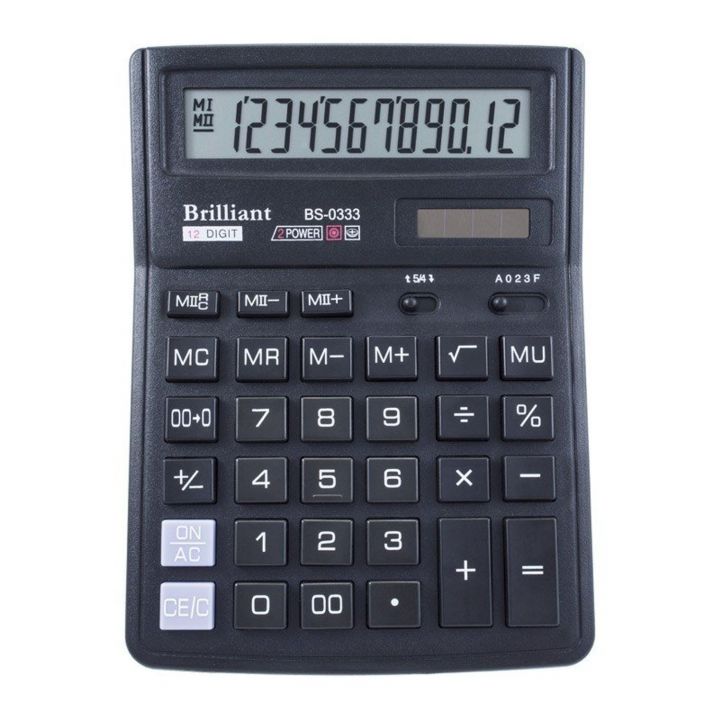 Калькулятор электронный Brilliant 12-разрядный 143 x 192 x 39 мм (BS-0333)
