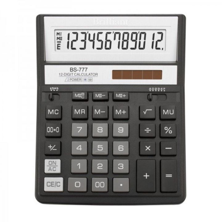 Калькулятор электронный Brilliant 12-разрядный 157 x 200 x 31 мм (BS-777BK)