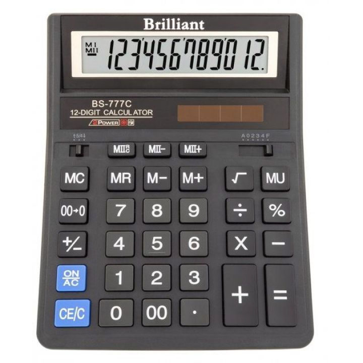 Калькулятор электронный Brilliant 12-разрядный 157 x 200 x 31 мм (BS-777C)