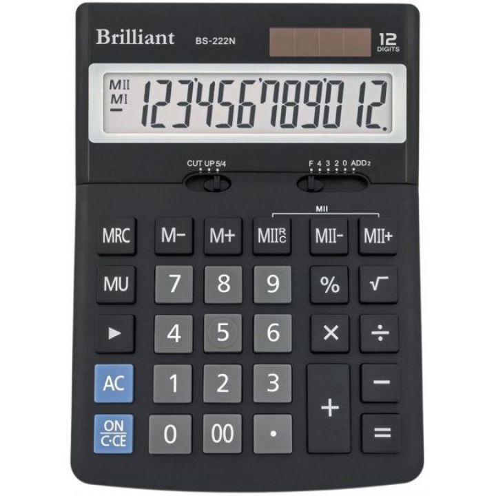 Калькулятор электронный Brilliant 12-разрядный 123 x 171 x 31 мм (BS-222N)