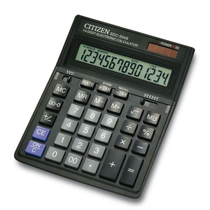 Калькулятор электронный Citizen 14-разрядный 150 х 200 х 25 мм (SDC-554S)