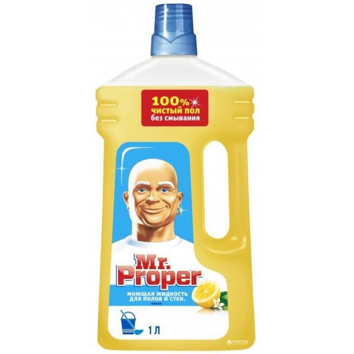 Моющая жидкость для полов и стен 1 л Mr. Proper Чистота и блеск Лимон (4084500644762)