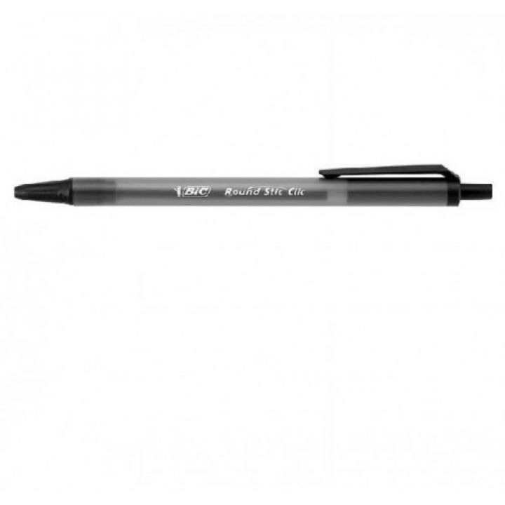 Ручка шариковая автоматическая Раунд Стик Клик BIC черная (926377)