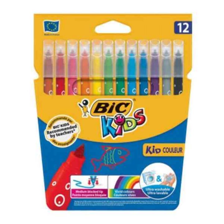 Фломастеры Kid Coleour BIC 12 цветов 12 шт (3270220002727)