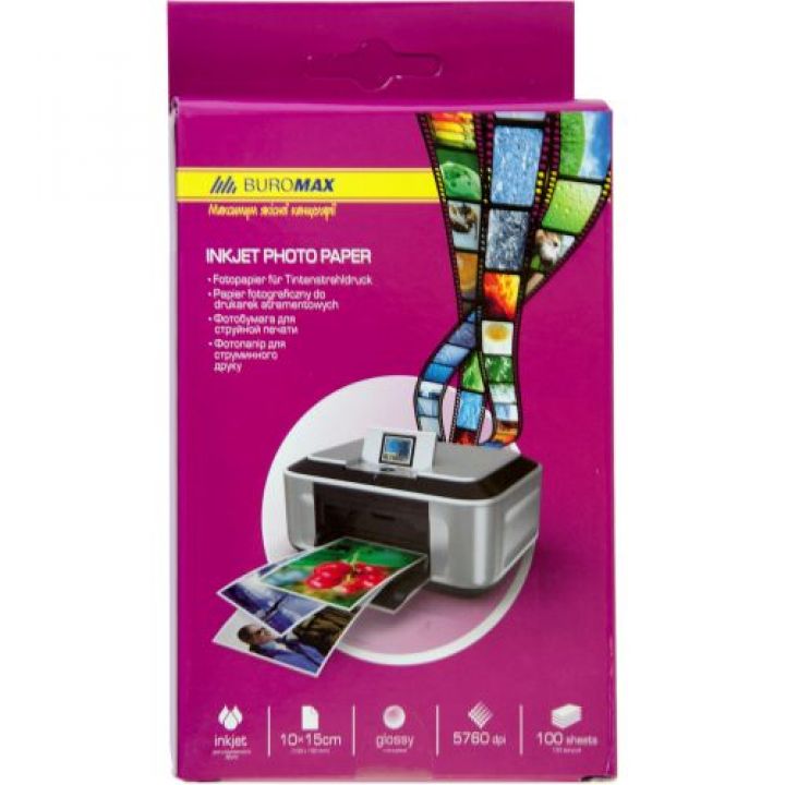 Фотобумага глянцевая Buromax 180 г/м2 100 листов (ВМ.2230-4100)