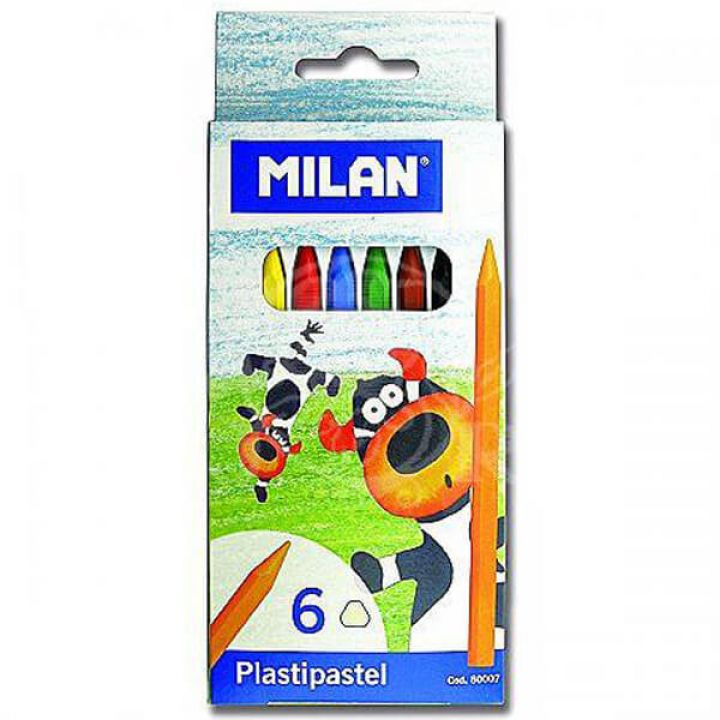 Карандаши восковые Milan 6 цветов (ml.80007)