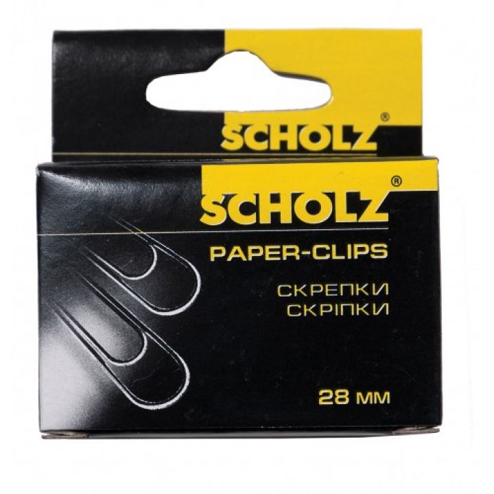 Скрепки Scholz закругленные с загибом 28 мм 100 шт (4702)
